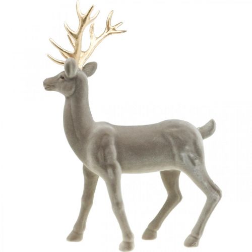 položky Ozdobná ozdobná figurka jelena ozdobná sob pojitá šedá V46cm
