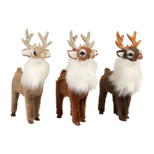 Vánoční figurky dekorace soba dekorační věšák stolní dekorace V11cm 3ks