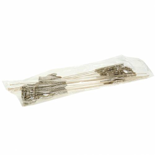 položky Dekorativní špunt jelení třpytky zlaté assort 8/10cm 18 ks