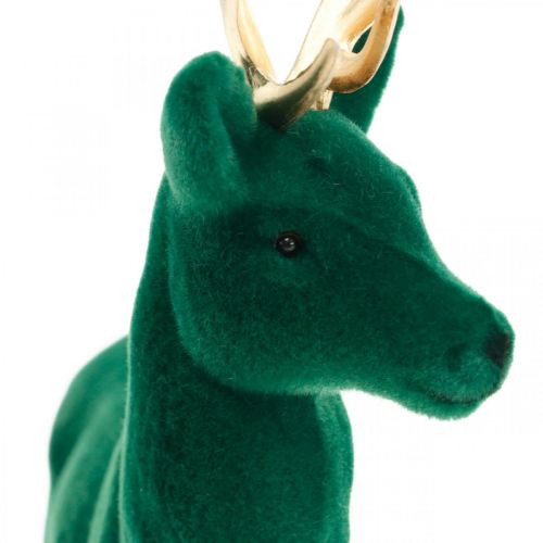 položky Jelen stojící deko figurka zelené zlato stolní dekorace adventní 27cm