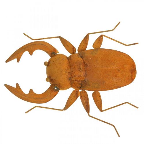 Floristik24 Roháč, zahradní figurka, kovová dekorace z patiny L25cm
