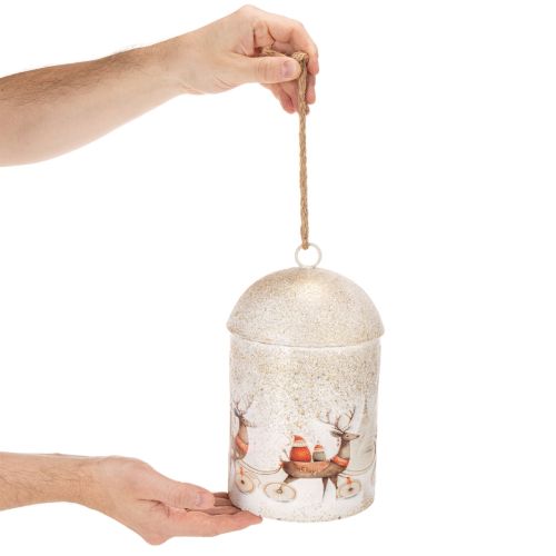 Zvonek s vánočním motivem k zavěšení, 26 cm | Floristik24.cz
