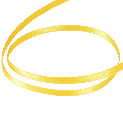 položky Vysoce kvalitní dárková stuha žlutá saténová stuha 3mm × 50m