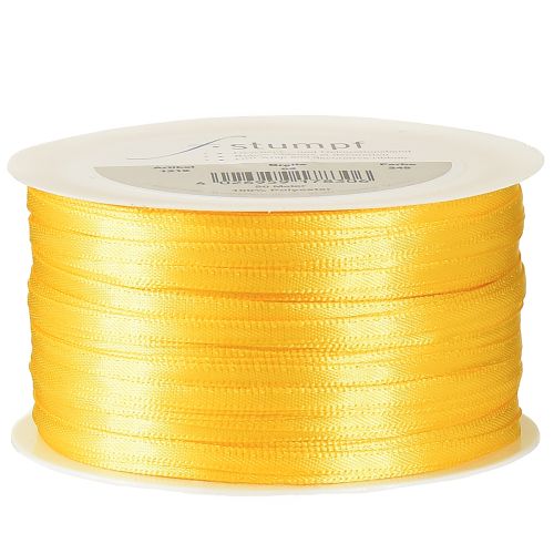položky Vysoce kvalitní dárková stuha žlutá saténová stuha 3mm × 50m