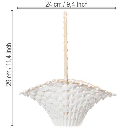 Svatební květinový košík pro dívky 24cm x 17cm | Floristik24.cz