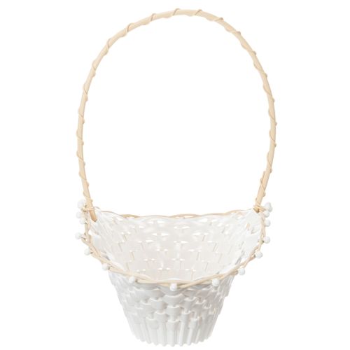 Svatební květinový košík pro dívky 24cm x 17cm | Floristik24.cz