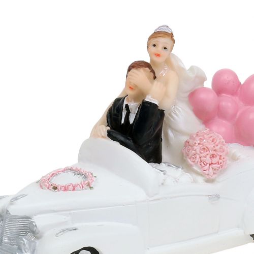 položky Svatební postava svatební pár v autě 16cm