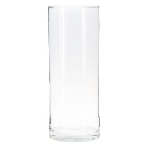 položky Vysoká skleněná váza skleněný válec váza na květiny čirá Ø12cm H30cm