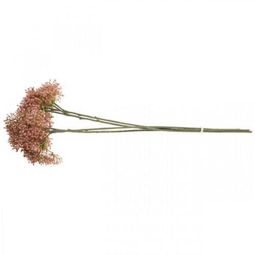 položky Bezová větev umělý růžový květ 52cm 4ks