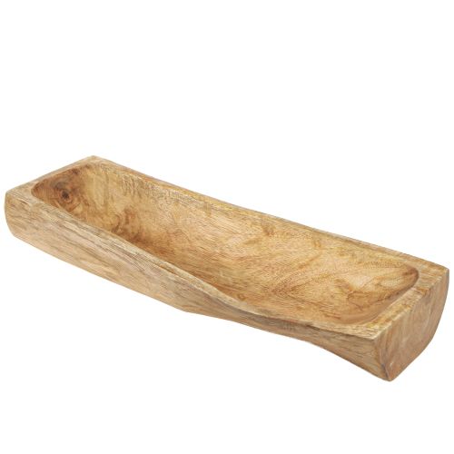 položky Dřevěná dekorace s dutou dekorativní mísou ze dřeva 40×13–16cm×6,5cm