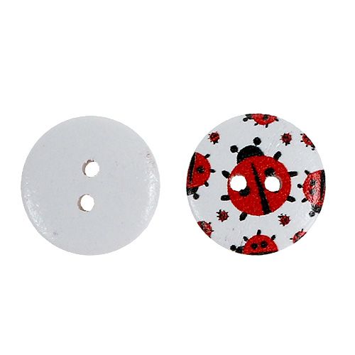 položky Dřevěné knoflíky s motivem berušky Ø1,8cm 270p