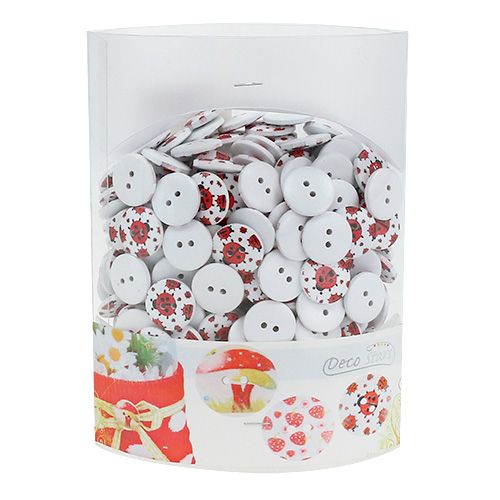 položky Dřevěné knoflíky s motivem berušky Ø1,8cm 270p