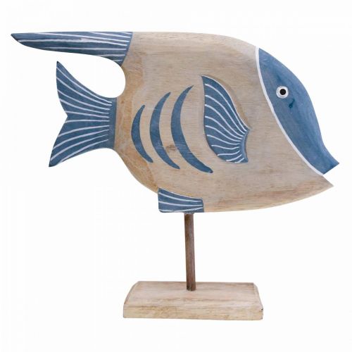 Floristik24 Dřevěná ryba deko velká, deko ryba stojící V30cm