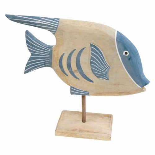 Dřevěná ryba deko velká, deko ryba stojící V30cm
