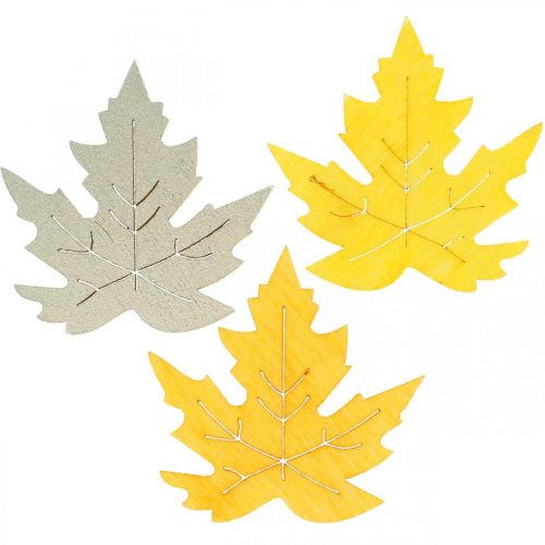 položky Bodová dekorace podzim, javorové listy, podzimní listí zlatá, oranžová, žlutá 4cm 72p