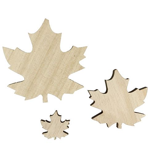 Floristik24 Dřevěné listy, javorové listy mix 2,5cm - 7cm 36ks