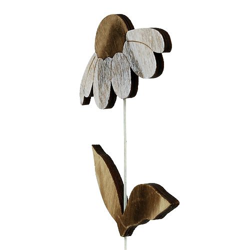 Floristik24 Dřevěná květina příroda 27cm x 12cm 2ks