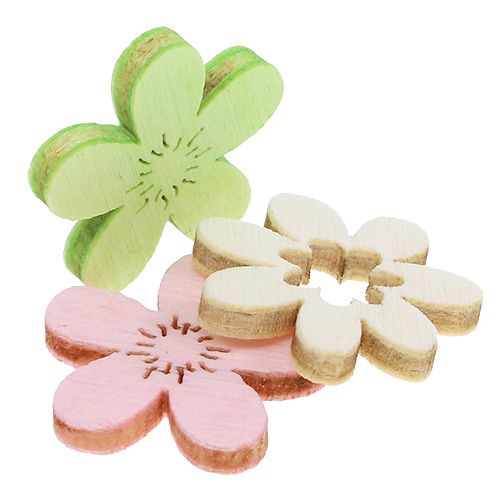 Floristik24 Dřevěné květiny posypová dekorace Ø2cm pastelový zadek. 144St