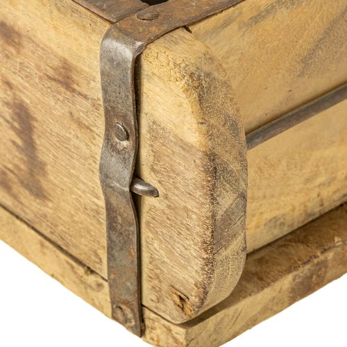 položky Dřevěná dekorace vintage tvar cihly hnědá, rezavá 31×14,5 cm V9 cm