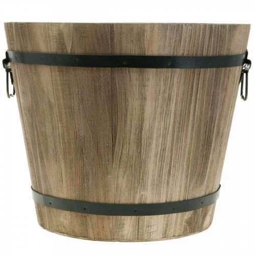 Floristik24 Květináč dřevěný kulatý s uchy Vintage květináč Ø40cm