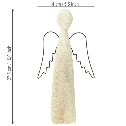položky Dřevěný anděl, přírodní, dřevěná figurka anděla strážného, moderní, výška 27,5 cm