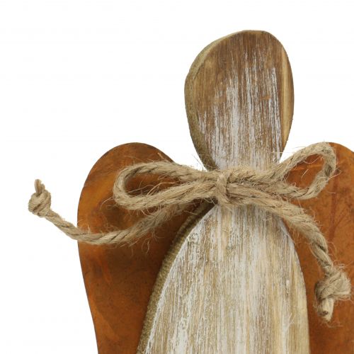 Floristik24 Dřevěná figurka anděla rez 28cm