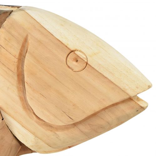 Floristik24 Dřevěná dekorace rybí teak dřevěná dekorace rybí stůl dřevěná 63cm