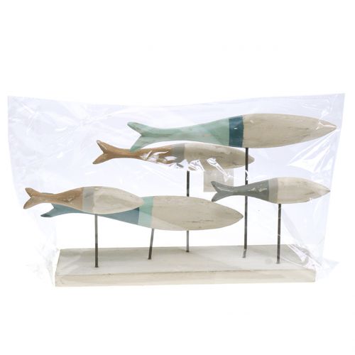 Floristik24 Dřevěná ryba na stojánku 34cm x 16cm x 7,5cm