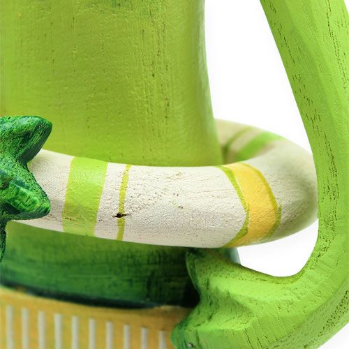 položky Dřevěná žába v bikinách žlutá, zelená H32cm