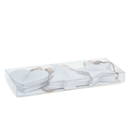 položky Dřevěné věšáky různé. Bílá 5-6cm 6 kusů