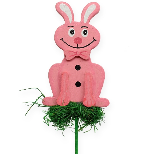 Floristik24 Dřevěná zátka králík na špejli 7cm 24ks