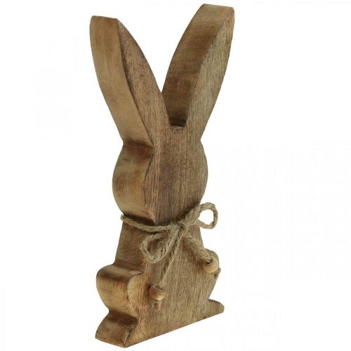 položky Dřevěný zajíček sedící, mangové dřevo, velikonoční dekorace přírodní barvy V18,5cm