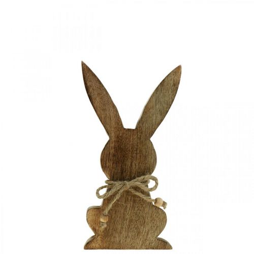 položky Dřevěný zajíček sedící, mangové dřevo, velikonoční dekorace přírodní barvy V18,5cm