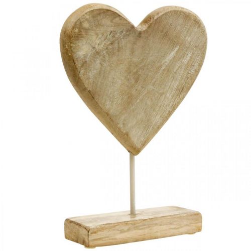 Dřevěné srdce srdce na špejli deco srdce dřevo přírodní 25,5cm V33cm