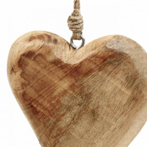 položky Dřevěné srdce, přívěsek srdce z mangového dřeva 9×9cm 4ks