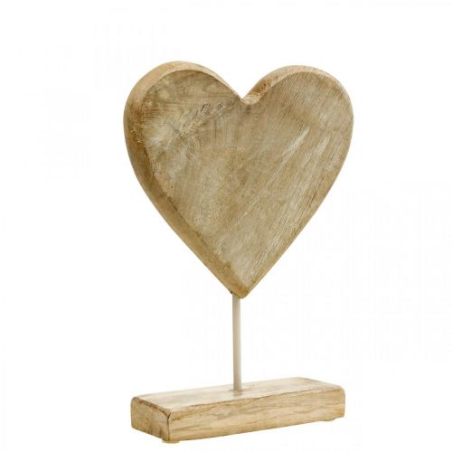 Dřevěné srdce srdce deco dřevo kov přírodní venkovský styl 20x6x28cm