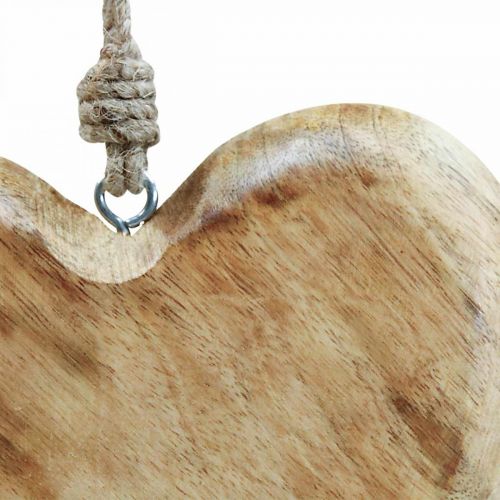 položky Dřevěné srdce, závěsné srdce, srdce z mangového dřeva 16×20cm