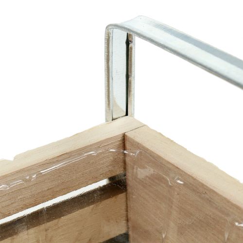 Floristik24 Dřevěná krabička přírodní 20cm x 9cm V6cm s uchy