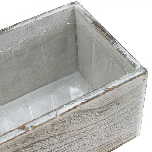 Floristik24 Truhlík na rostliny, ozdobný truhlík, hrnce, dřevěná nádoba L25cm
