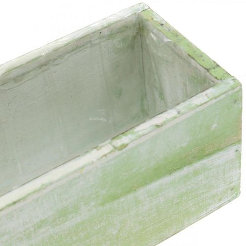 Floristik24 Květináč, jarní dekorace, dřevěný truhlík, bylinkový truhlík L32cm