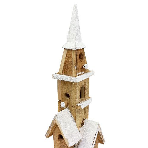 Floristik24 Dřevěný kostel s osvětlením 40cm