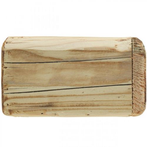 položky Květináč na rostliny truhlík na rostliny dřevěný květináč přírodní 15,5×15,5 cm