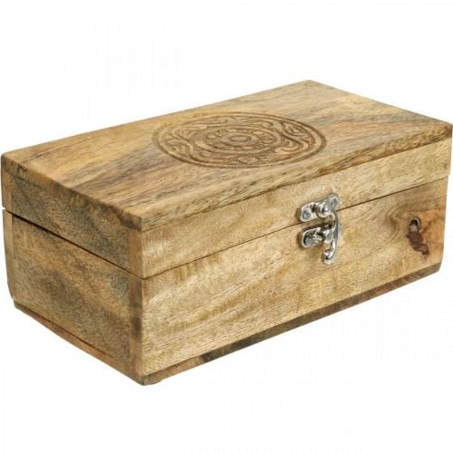 Dřevěná krabička s víkem šperkovnice dřevěná krabička 21,5×11×8,5cm
