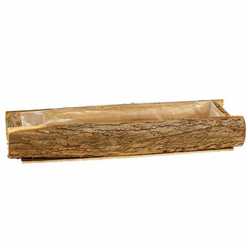 Floristik24 Květináč z přírodního dřeva 40 cm x 15 cm H6 cm