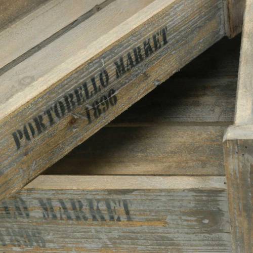 položky Dekorativní podnos vintage dřevěná krabička 39,5 × 23 / 46,5 × 28,5 cm sada 2 ks