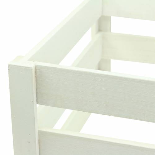 položky Dřevěná krabička bílá 43,5 cm / 37,7 cm / 31,8 cm sada 3 kusů
