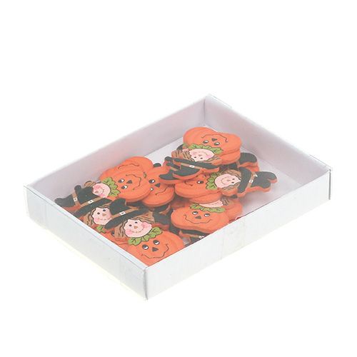 Floristik24 Dřevěná dýně ke slepení 3,5cm oranžová 18 ks