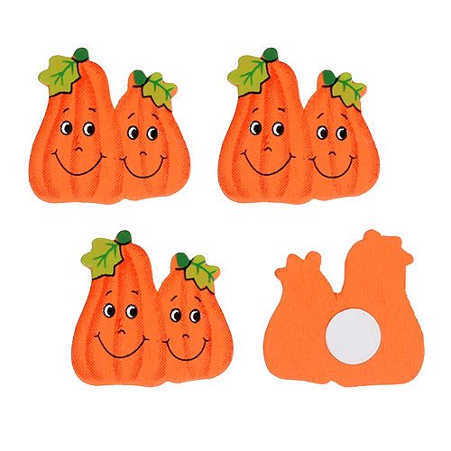 Floristik24 Dřevěné dýně ke slepení 2,5cm oranžové 18 ks