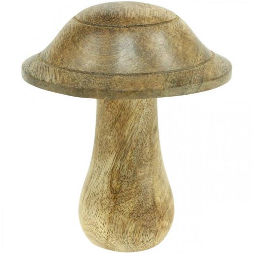 Floristik24 Dřevěná houba s drážkami dřevěná dekorace houba mango dřevo přírodní 11,5×Ø10cm