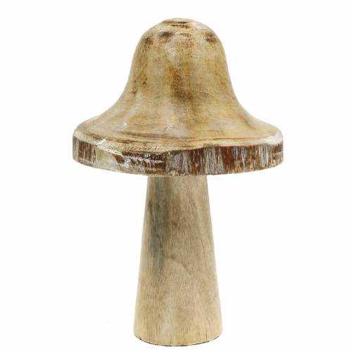 Floristik24 Dřevěná houba přírodní / bílá V20cm
